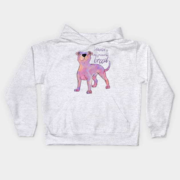 Adopted is my favourite breed Kids Hoodie by Jess Adams